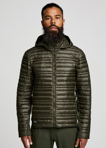 Оливковая (хаки) демисезонная куртка Saucony SOLSTICE OYSTERPUFF JACKET