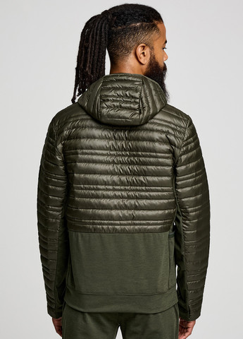 Оливковая (хаки) демисезонная куртка Saucony SOLSTICE OYSTERPUFF JACKET