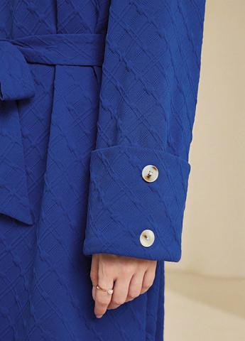 Синее кэжуал платье а-силуэт SHEIN однотонное