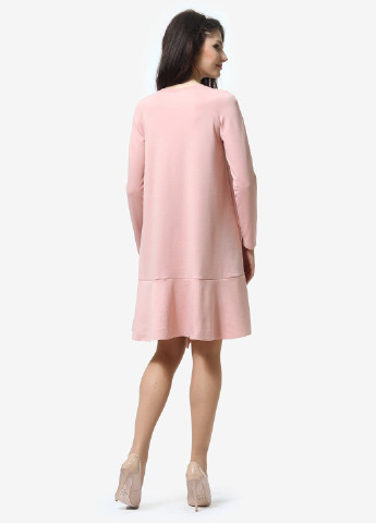 Світло-рожева кежуал сукня, сукня а-силует FEM однотонна