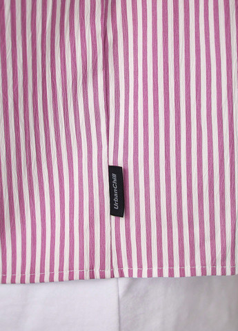 Розовая кэжуал рубашка в полоску SHEIN