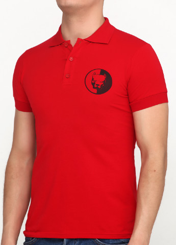 Красная футболка-поло для мужчин EL & KEN с рисунком