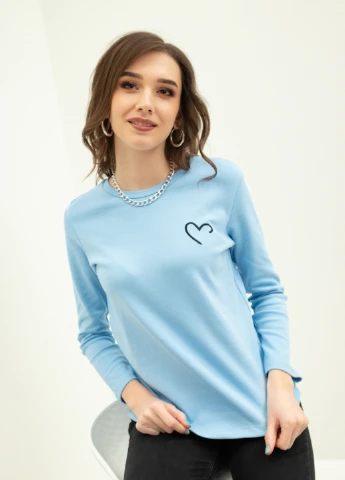 Блакитний світшот PEPPER MINT однотонний (253994243)