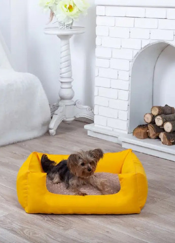 Лежак лежанка для котів та собак спальне місце 60х45 см (2903712-De) Жовтий Francesco Marconi (250460613)