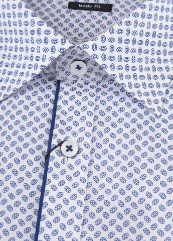 Голубой классическая рубашка с абстрактным узором Olymp