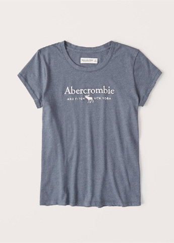 Синяя кэжуал футболка Abercrombie & Fitch