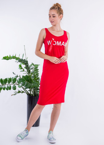 Червона кежуал плаття, сукня сукня-майка Sarah Chole з написами
