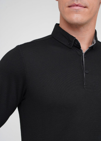 Черная футболка-поло для мужчин Trend Collection с логотипом