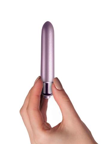 Вибропуля RO-90mm Touch of Velvet Soft Lilac матовая, 10 режимов работы, на батарейке Rocks-Off (254150634)
