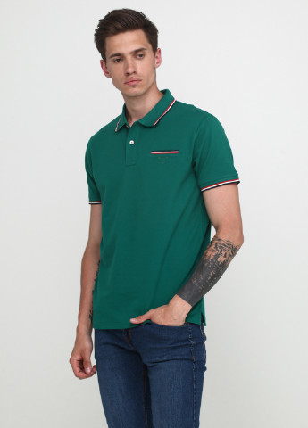 Зеленая футболка-поло для мужчин Gant с логотипом