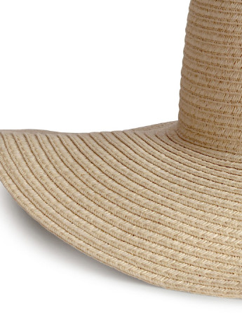 Шляпа H&M однотонная бежевая кэжуал солома