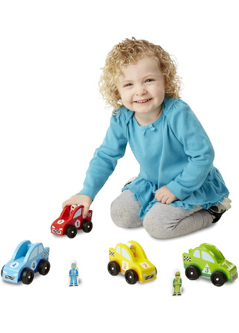 Игровой набор Гоночные автомобили (4 шт.) Melissa & Doug (251711320)