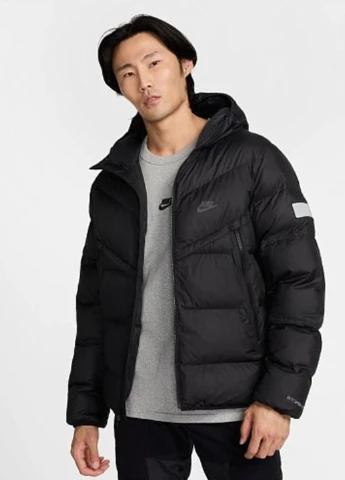 Чорна демісезонна куртка hf6603-010 Nike M NSW SF WR PL-FLD AIR MAX JKT