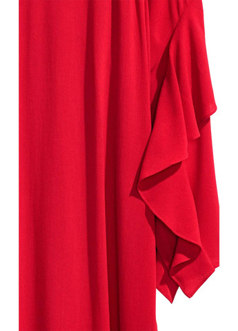 Вишневое кэжуал платье H&M однотонное