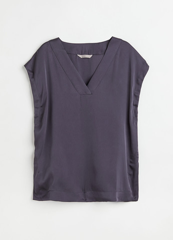 Темно-сіра літня блузка H&M