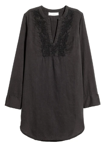 Черное кэжуал платье H&M однотонное