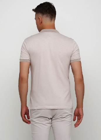Бежевая футболка-поло для мужчин Network однотонная
