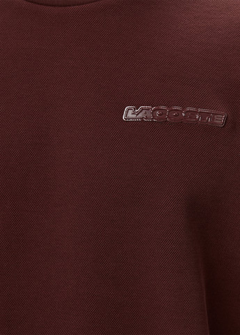 Бордовый свитшот Lacoste однотонный нашивки (329694537)
