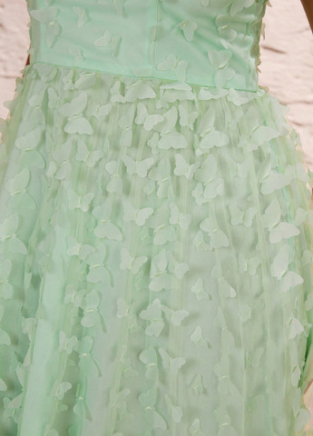 М'ятна святковий, кежуал сукня кльош SHEIN однотонна