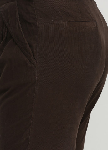 Коричневые кэжуал демисезонные брюки Zara