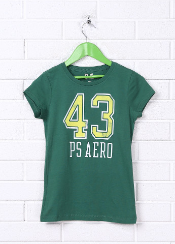 Зеленая летняя футболка с коротким рукавом Aeropostale