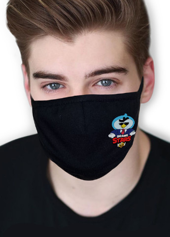 Багаторазова захисна маска Бравл Старс (Brawl Stars) (9259-1022-L) L тканинна для дітей і дорослих MobiPrint (218687907)