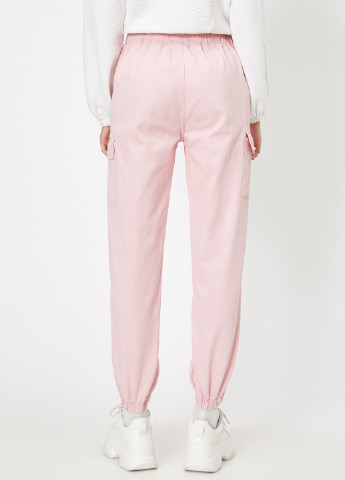Светло-розовые кэжуал демисезонные карго брюки KOTON