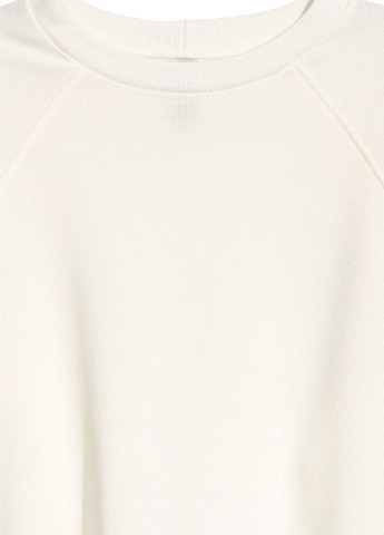 Свитшот H&M - Прямой крой надпись белый кэжуал - (146436114)