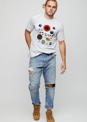 Серая футболка мужская basic YAPPI