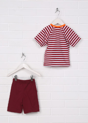 Бордовий літній комплект (футболка, шорти) Ивтекс