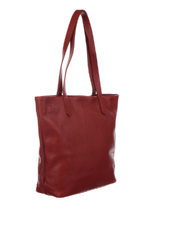 Сумка Italian Bags шоппер однотонная бордовая кэжуал