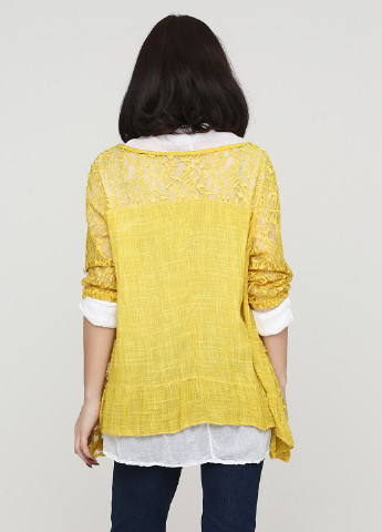 Желтый демисезонный комплект (туника, блуза) Made in Italy