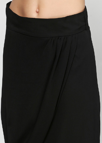 Черная кэжуал однотонная юбка CARLA F а-силуэта (трапеция)