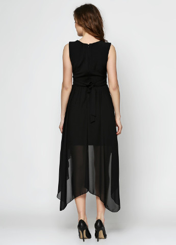 Черное коктейльное платье короткое Rinascimento с геометрическим узором
