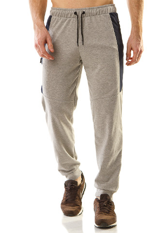 Светло-серые спортивные демисезонные джоггеры брюки Demma