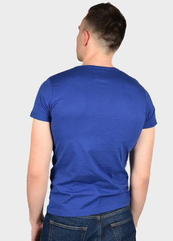 Синяя футболка мужская синяя размер s AAA