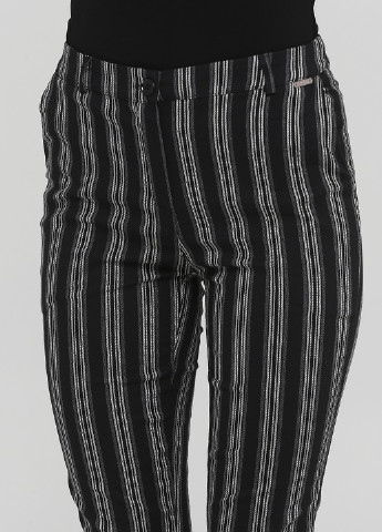 Черные кэжуал демисезонные зауженные, укороченные брюки PDK