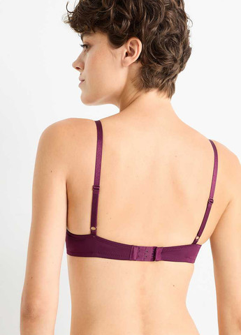 Бордовий бюстгальтер C&A з кісточками поліамід