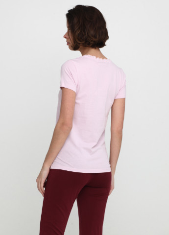 Светло-розовая летняя футболка с коротким рукавом Women'secret
