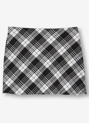 Черно-белая кэжуал в клетку юбка Jennyfer