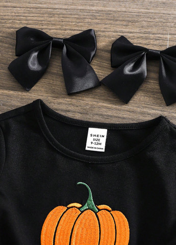 Чорний демісезонний комплект (лонгслів, легінси) SHEIN