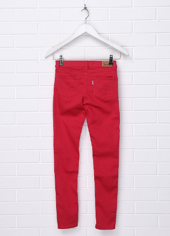 Малиновые демисезонные зауженные джинсы Levi's