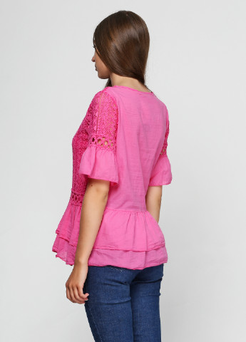 Розовая летняя блуза New Collection