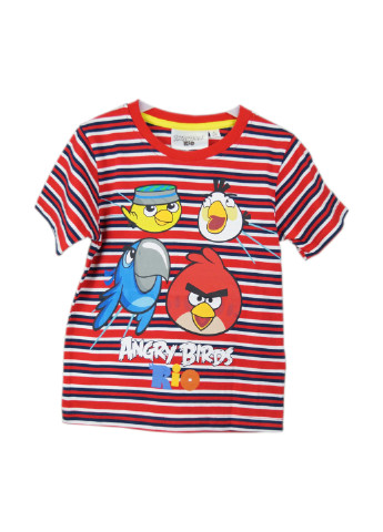 Красная летняя футболка с коротким рукавом Angry Birds