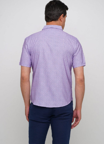 Фиолетовая кэжуал рубашка с геометрическим узором Trend Collection