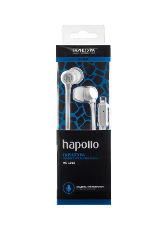 Навушники HS-1010 білий Hapollo hs-1010 белый (135029143)