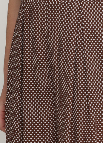 Комбинезон H&M комбинезон-брюки горошек коричневый кэжуал вискоза
