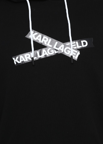 Худи Lagerfeld надписи чёрные кэжуалы хлопок, трикотаж