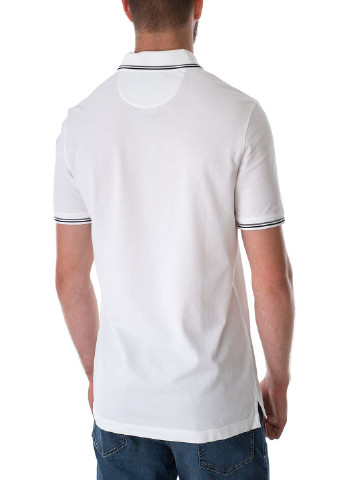 Белая футболка-поло для мужчин Bugatti однотонная