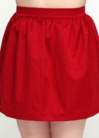 Бордовая кэжуал однотонная юбка H&M мини